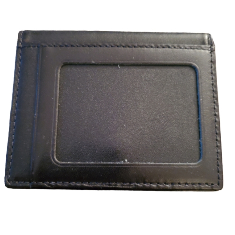 Burberry Mens Coordinates Print​ Leather Card Case Soft Black Leather NWOT - Picture 2 of 5